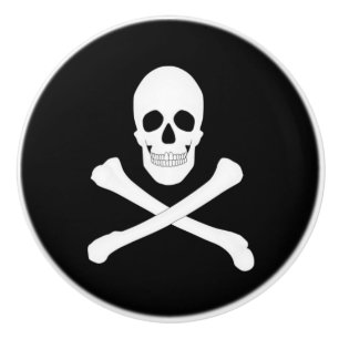 Pirate Flag (Skull and Crossbones) (Jolly Roger) Ceramic Knob