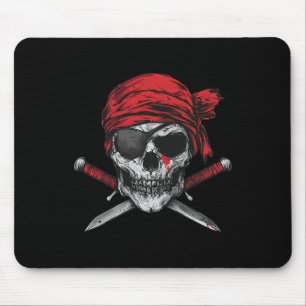 Pirate Flag Skull And Crossbones Skeleton Graphic  Mouse Mat