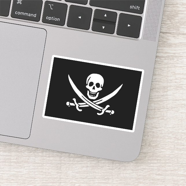 Pirate Flag Skull and Crossed Swords Jolly Roger (Detail)