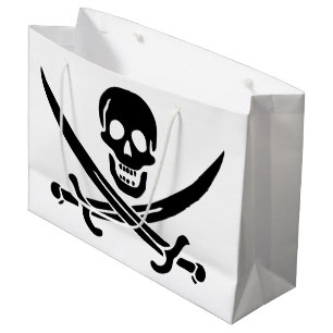 Pirate Flag Skull Crossed Swords Large Gift Bag