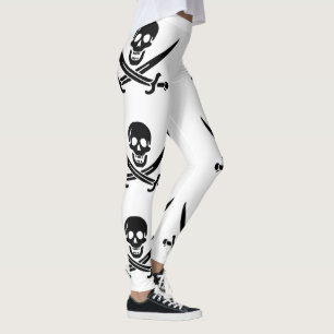 Pirate Flag Skull Crossed Swords Leggings