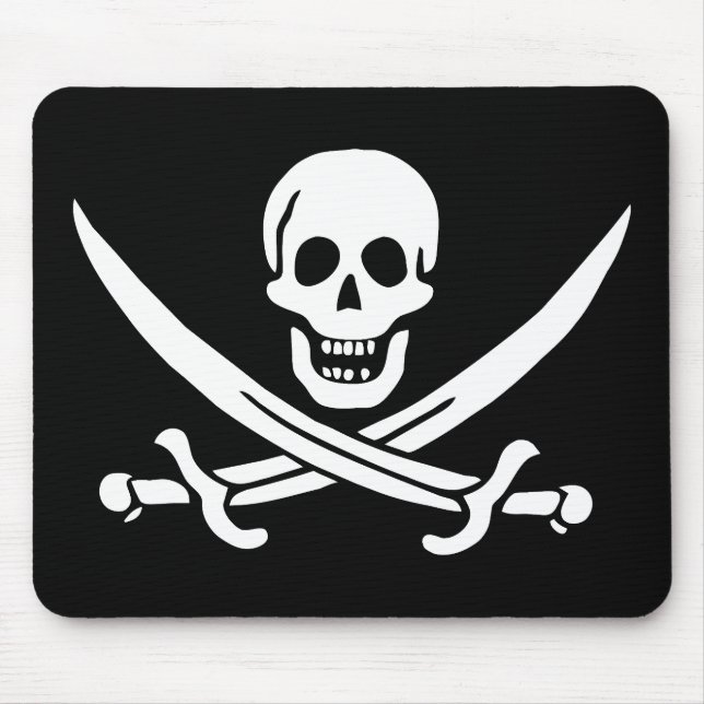 Pirate Flag Skull Crossed Swords Mouse Mat (Front)