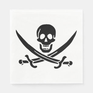 Pirate Flag Skull Crossed Swords Napkin