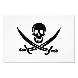 Pirate Flag Skull Crossed Swords Photo Print