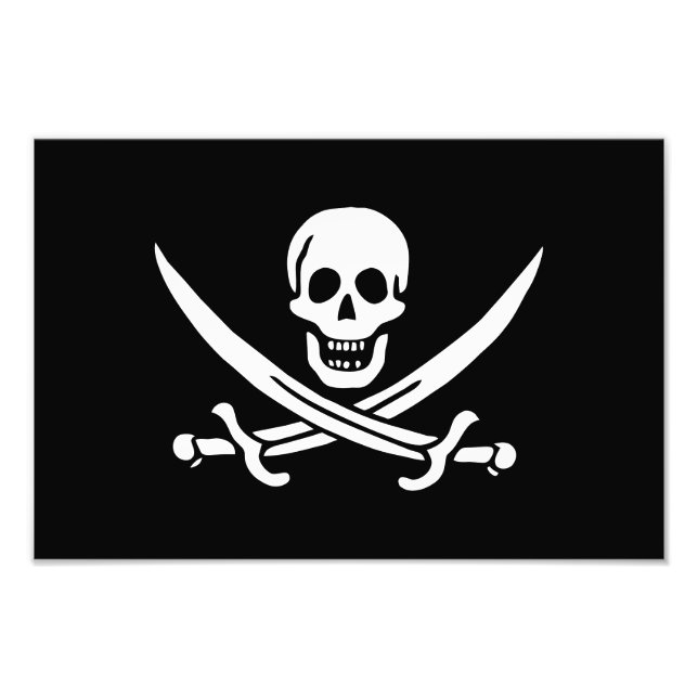 Pirate Flag Skull Crossed Swords Photo Print (Front)