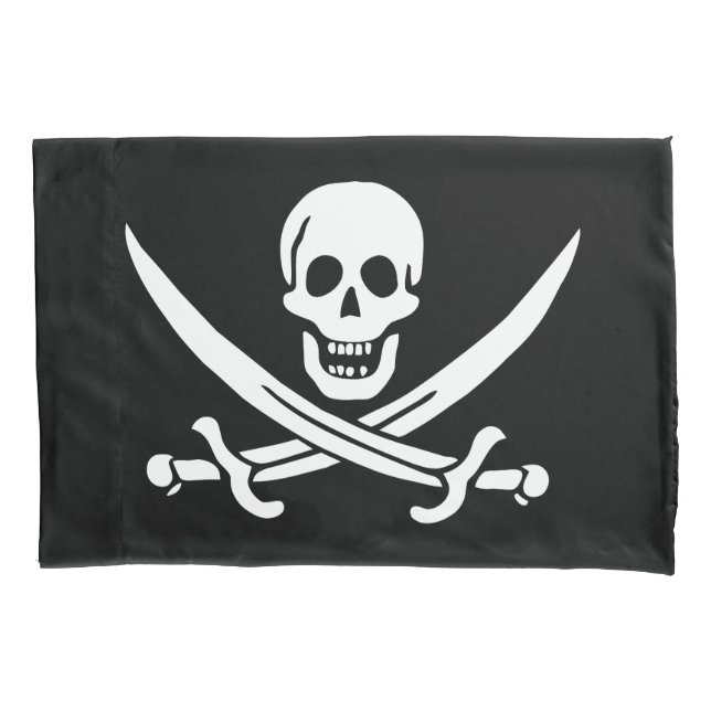 Pirate Flag Skull Crossed Swords Pillowcase (Front)