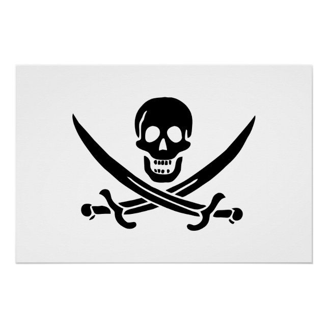 Pirate Flag Skull Crossed Swords Poster (Front)