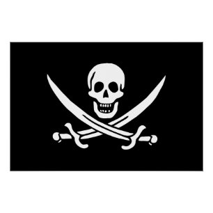 Pirate Flag Skull Crossed Swords Poster