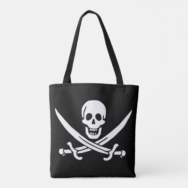 Pirate Flag Skull Crossed Swords Tote Bag (Back)