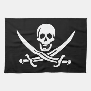 Pirate Flag Tea Towel