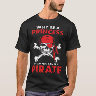 Pirate For Girls Skull Eye Patch & Crossbones T-Shirt