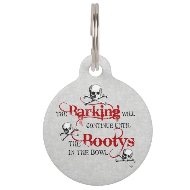 Pirate Funny Dog Pet Tag (Front)