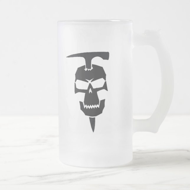 Pirate Geologist Frosted Glass Beer Mug (Right)