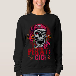 Pirate Gigi Halloween Skull Pirate Costume Family  Sweatshirt