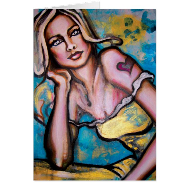 "Pirate Girl" Art Print Card (Front)