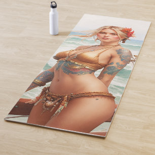 Pirate girl fantasy design Yoga Mat