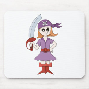 Pirate Girl Mouse Mat
