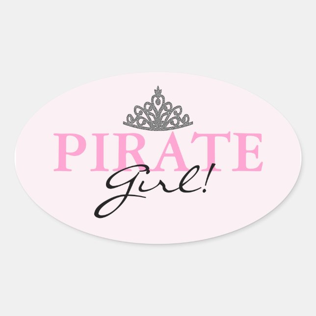 Pirate Girl! Oval Sticker (Front)
