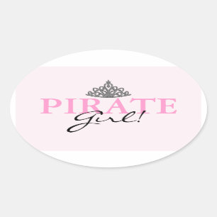 Pirate Girl! Oval Sticker