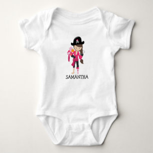 Pirate Girl Parrot  Baby Bodysuit