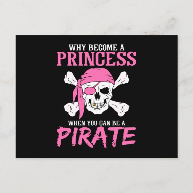 Pirate Girl Pirate Gift Girl Postcard (Front)