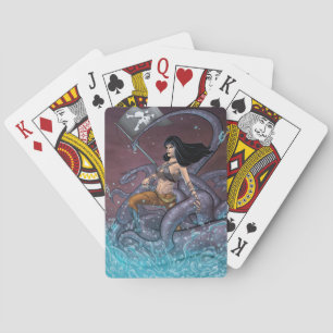 Pirate Girl Playing Cards