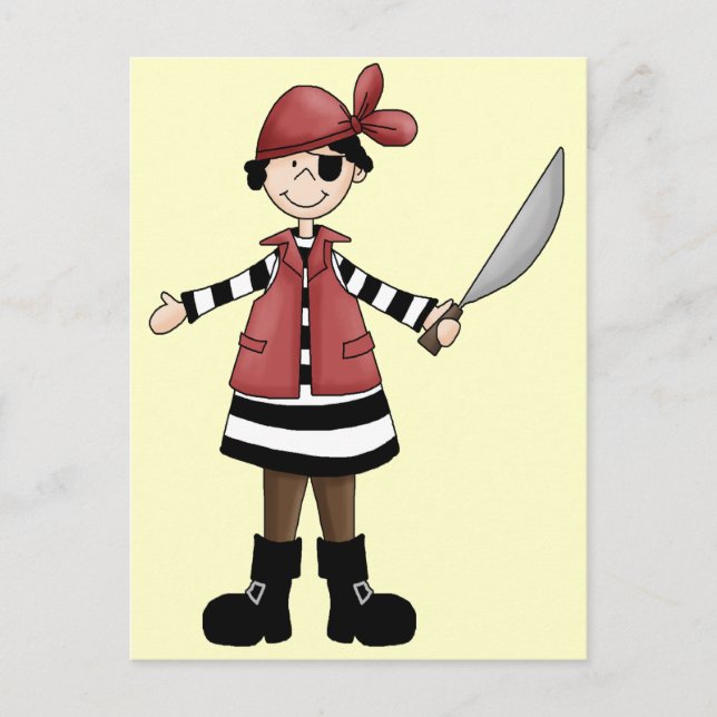 Pirate Girl Postcard (Front)