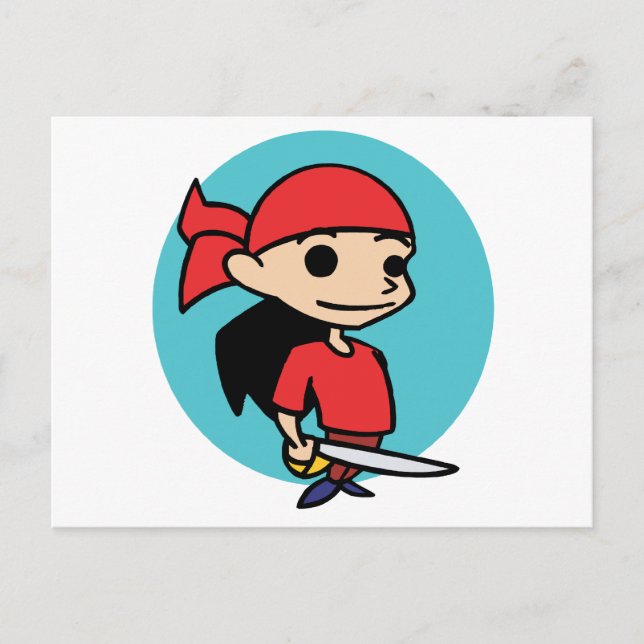 Pirate Girl Postcard (Front)