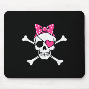 Pirate Girl Skull Heart Outfit Toddler Valentine P Mouse Mat