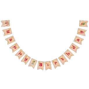 Pirate Girl Treasure Map Fun Birthday Party Bunting