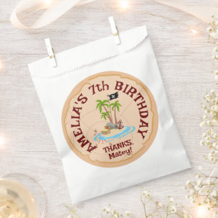 Pirate Girl Treasure Map Fun Birthday Party Favour Bags