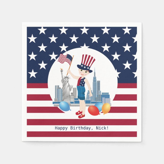 Pirate Girl Treasure Map Fun Birthday Party Napkin (Front)