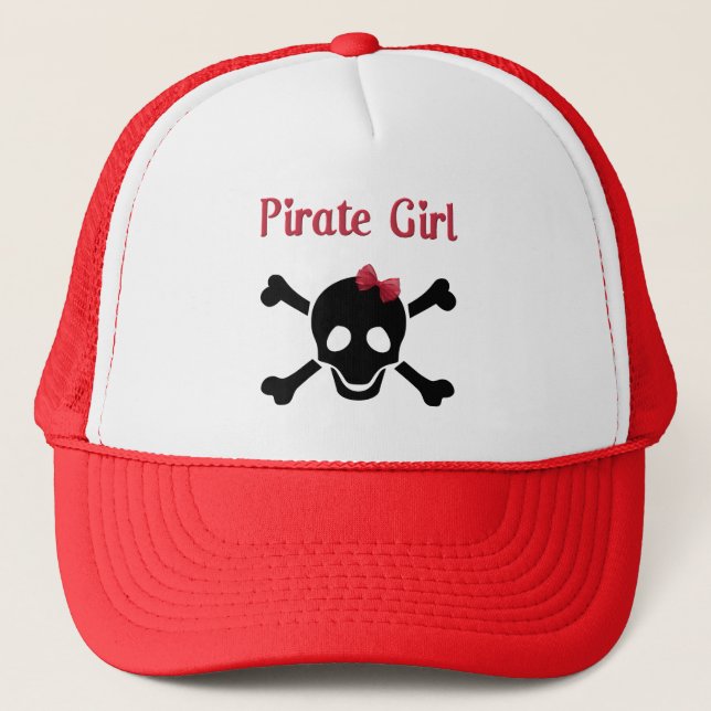 Pirate Girl Trucker Hat (Front)