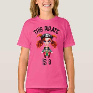 Pirate girls theme birthday party DIY age T-Shirt