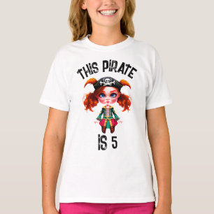 Pirate girls theme DIY age birthday party T-Shirt