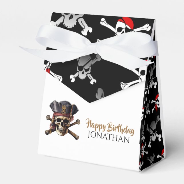 Pirate Gold Birthday Favour Box (Front Side)