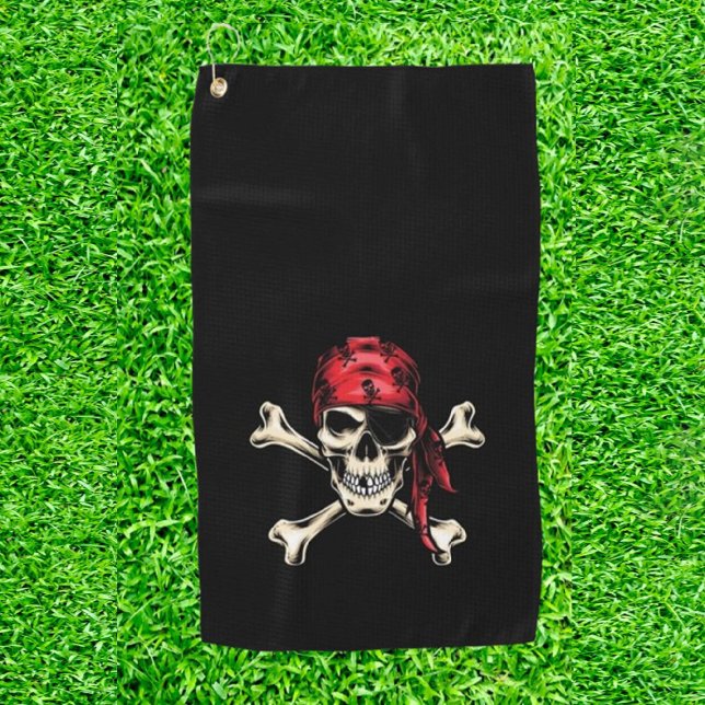 Pirate Golf Gift  Golf Towel (Tee off with treasure!)