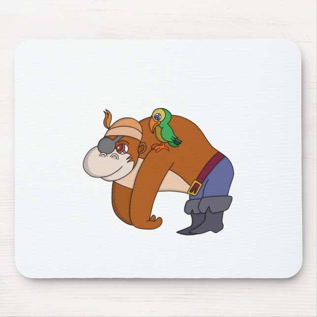 Pirate Gorilla Mouse Mat (Front)