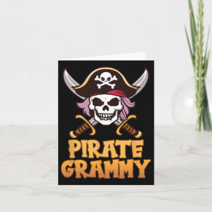 Pirate Grammy Captain Matching Grandma Halloween C Card