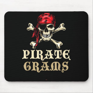 Pirate Grams Skull Costume Halloween Funny Mouse Mat