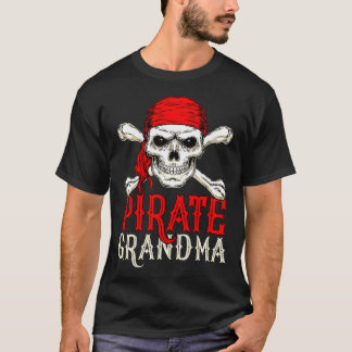 Pirate Grandma Funny Family Birthday Party Hallowe T-Shirt