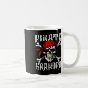 Pirate Grandpa Jolly Roger Flag And Skull Crossbon Coffee Mug