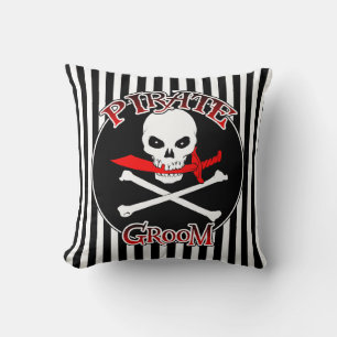 Pirate Groom Throw Pillow