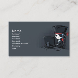 Pirate hacker business card
