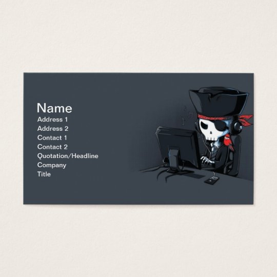Pirate hacker business card