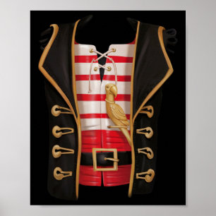 Pirate Halloween Kids Costume Tee  Poster