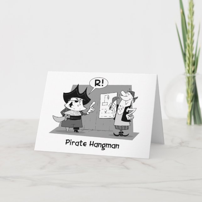 Pirate Hangman Thank You Card (Front)
