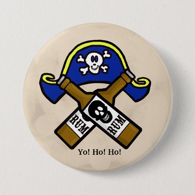Pirate Hat and Rum Button (Front)