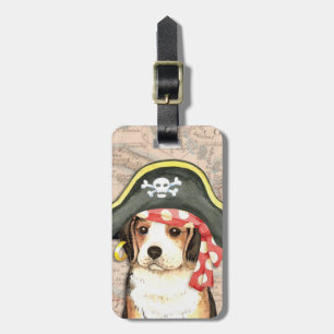 Pirate Hat Beagle Luggage Tag