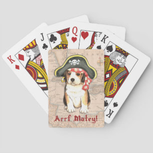 Pirate Hat Beagle Playing Cards
